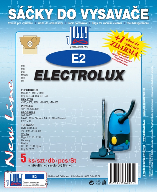 E2 - sáček do vysavače ELECTROLUX