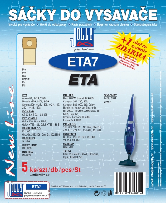 ETA7 - sáček do vysavače ETA