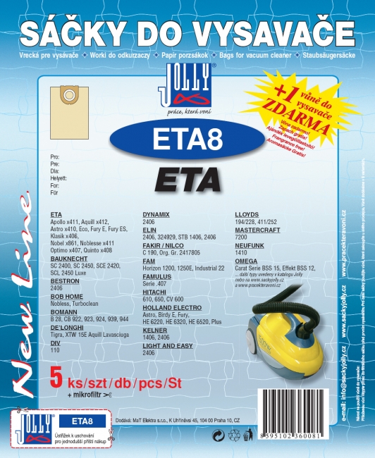 ETA8 - sáček do vysavače HOLLAND ELECTRO