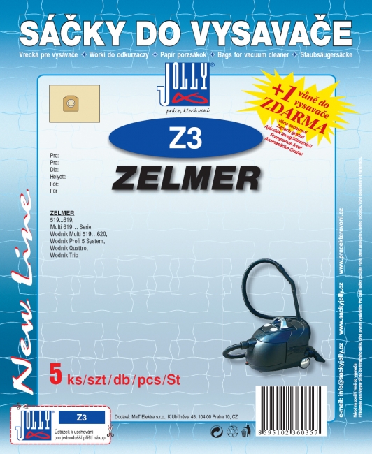 Z3 - sáček do vysavače ZELMER - Quattro 619.6