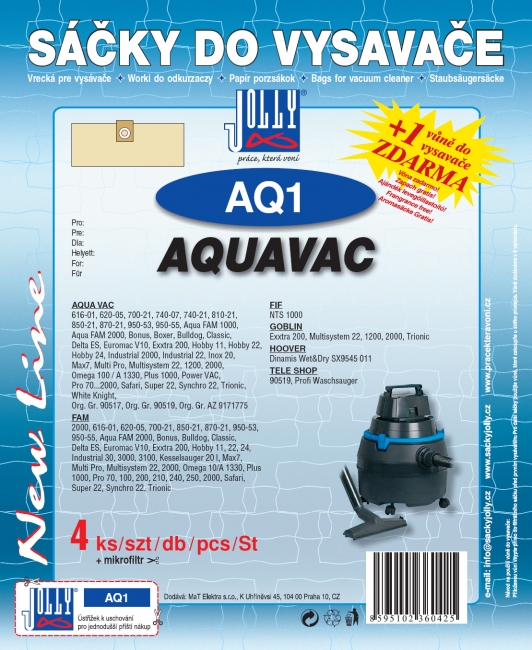 AQ1 - sáček do vysavače AQUA VAC - NTP 20 Boxter