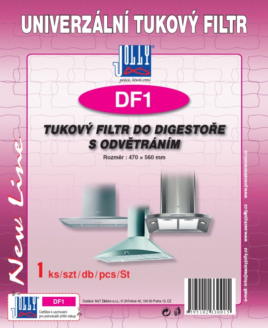 DF1 - Univerzální tukový filtr do digestoře s odvětráním 