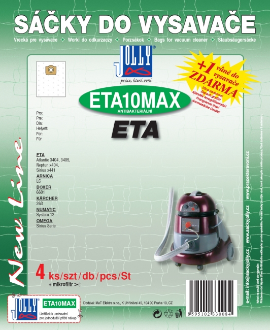 ETA10 MAX - sáček do vysavače ETA - Sirius