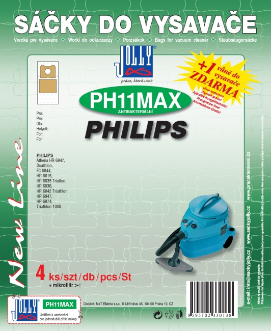 PH11 MAX - sáček do vysavače PHILIPS - HR 6835 Triatlon
