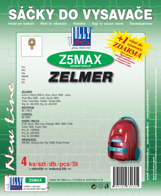Z5 MAX - sáček do vysavače FAKIR / NILCO