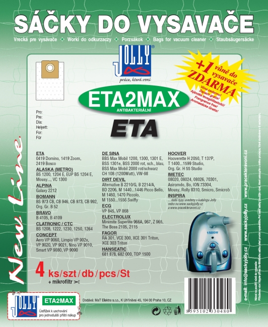 ETA2 MAX - sáček do vysavače ELECTROLUX